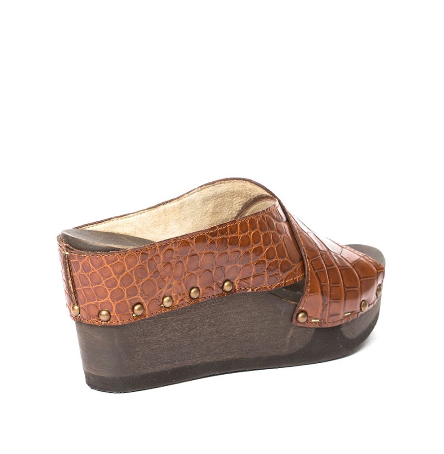 Wholesale SOFTCLIX Alena Crocoprint Brown